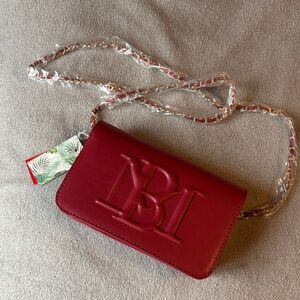 Badgley Mischka Chic Red Crossbody Bag